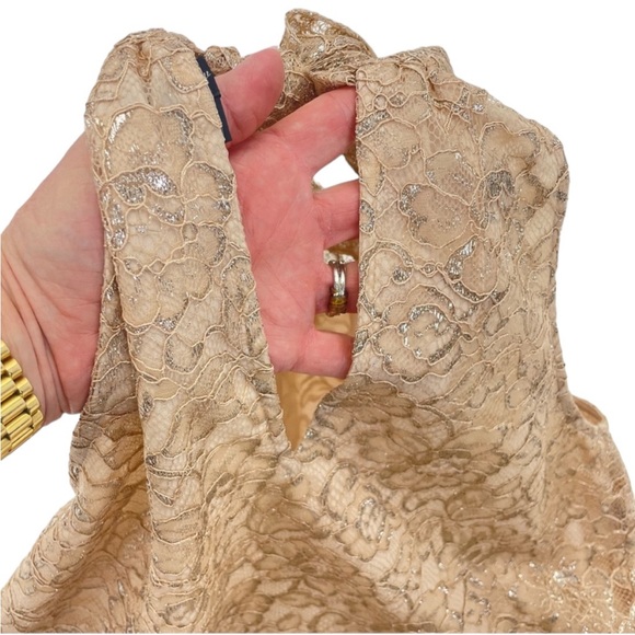 NWT J. Crew Metallic Tie Neck Top XS Nude - Picture 11 of 16